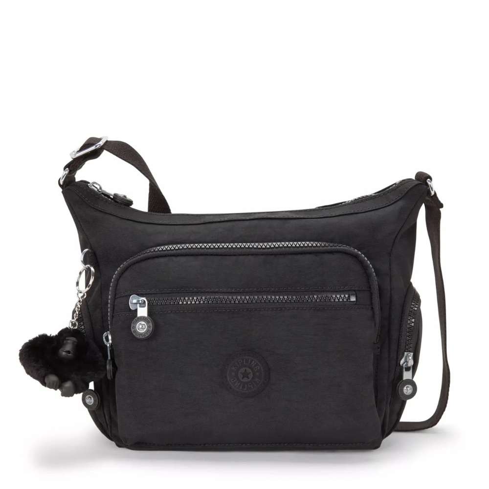 NWT Kipling Gabbie Small Crossbody Bag in Black Nylon